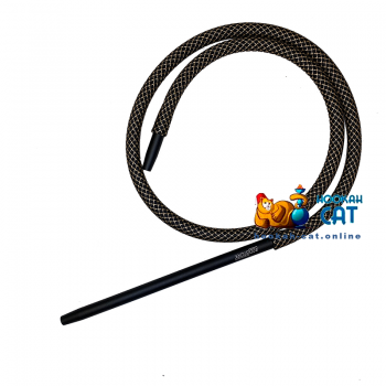Силиконовый шланг в оплетке с мундштуком Red Stork Black Gold (Рэд Сторк Черный Золотой) - фото 1